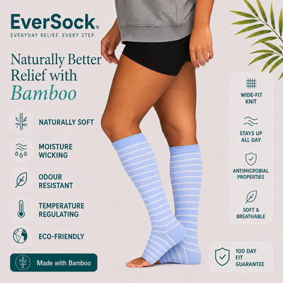 Bamboo Open Toe Compression Socks